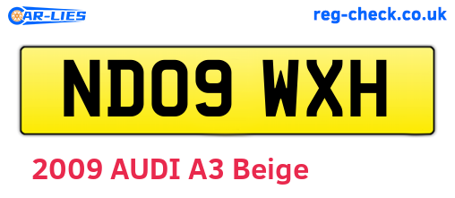 ND09WXH are the vehicle registration plates.