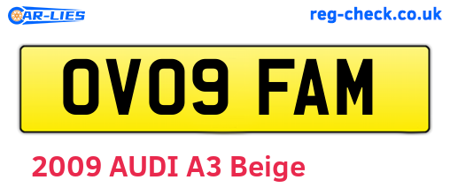 OV09FAM are the vehicle registration plates.