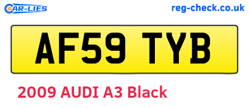 AF59TYB are the vehicle registration plates.