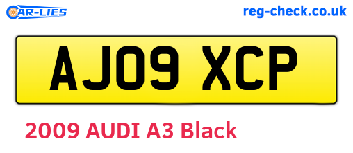 AJ09XCP are the vehicle registration plates.