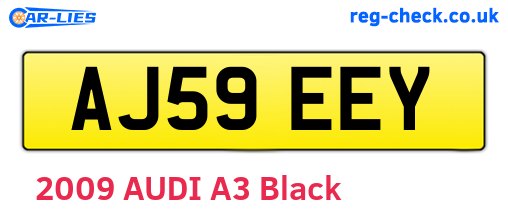 AJ59EEY are the vehicle registration plates.