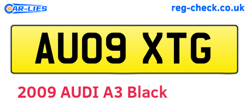 AU09XTG are the vehicle registration plates.