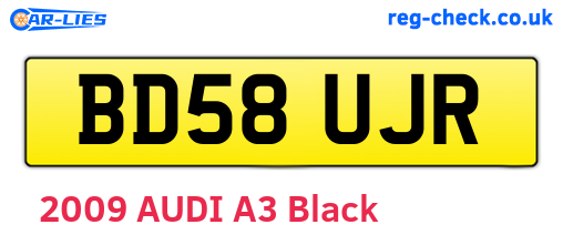 BD58UJR are the vehicle registration plates.