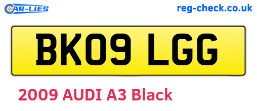 BK09LGG are the vehicle registration plates.