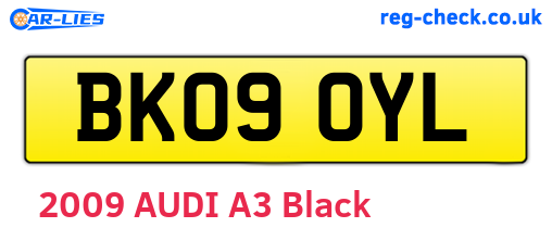 BK09OYL are the vehicle registration plates.