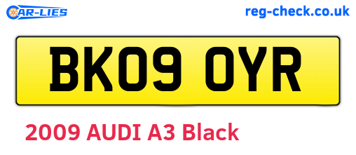 BK09OYR are the vehicle registration plates.