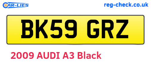 BK59GRZ are the vehicle registration plates.