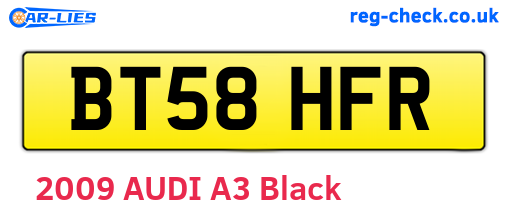 BT58HFR are the vehicle registration plates.