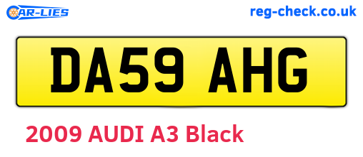 DA59AHG are the vehicle registration plates.