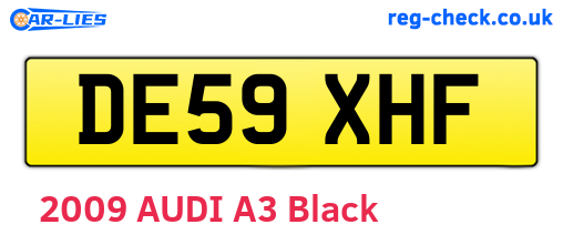 DE59XHF are the vehicle registration plates.