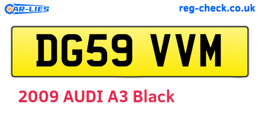 DG59VVM are the vehicle registration plates.