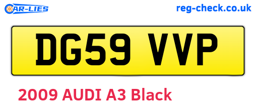 DG59VVP are the vehicle registration plates.