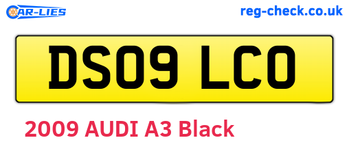 DS09LCO are the vehicle registration plates.