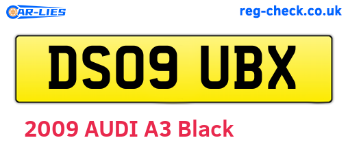 DS09UBX are the vehicle registration plates.
