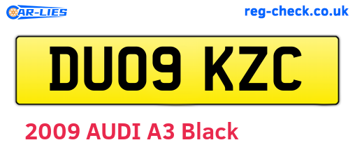 DU09KZC are the vehicle registration plates.