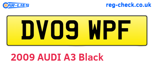 DV09WPF are the vehicle registration plates.