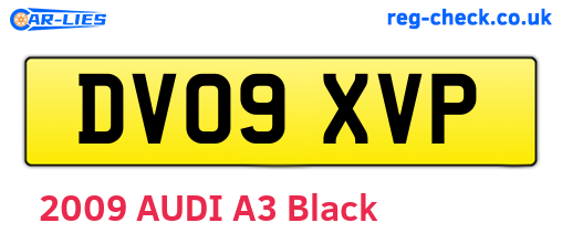 DV09XVP are the vehicle registration plates.