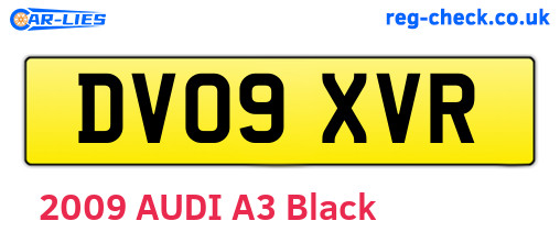 DV09XVR are the vehicle registration plates.