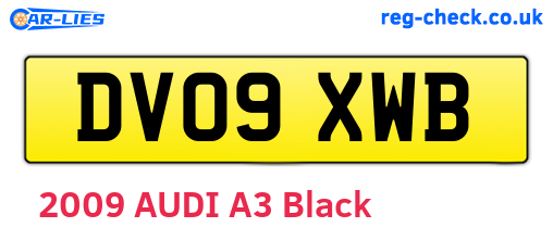 DV09XWB are the vehicle registration plates.