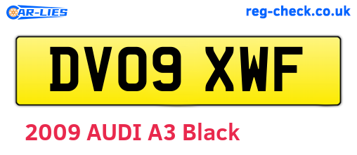 DV09XWF are the vehicle registration plates.
