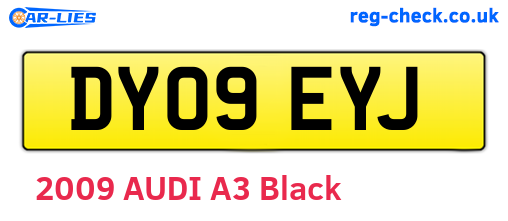 DY09EYJ are the vehicle registration plates.