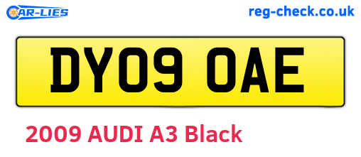 DY09OAE are the vehicle registration plates.