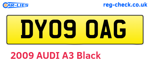 DY09OAG are the vehicle registration plates.