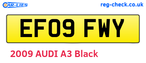 EF09FWY are the vehicle registration plates.