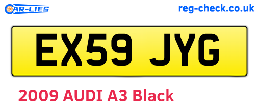 EX59JYG are the vehicle registration plates.