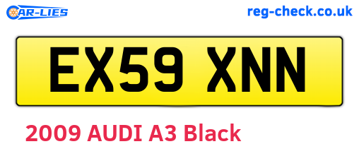 EX59XNN are the vehicle registration plates.
