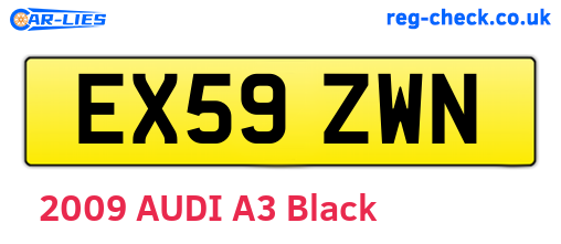 EX59ZWN are the vehicle registration plates.