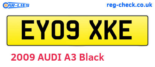 EY09XKE are the vehicle registration plates.