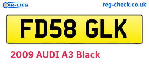 FD58GLK are the vehicle registration plates.