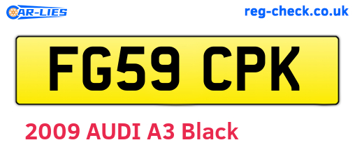FG59CPK are the vehicle registration plates.