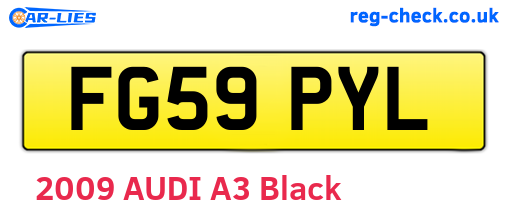 FG59PYL are the vehicle registration plates.