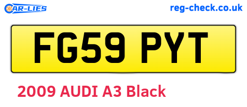 FG59PYT are the vehicle registration plates.