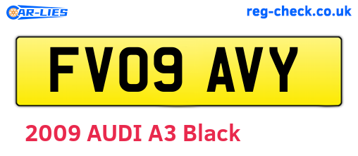 FV09AVY are the vehicle registration plates.