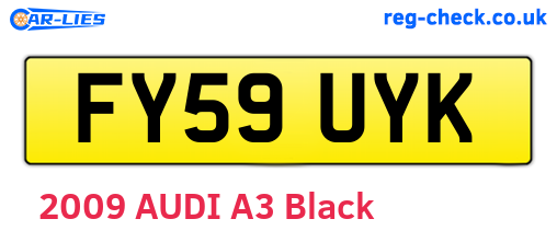 FY59UYK are the vehicle registration plates.