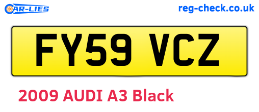 FY59VCZ are the vehicle registration plates.