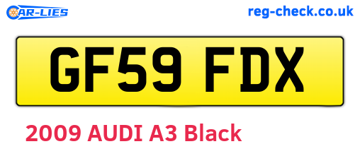 GF59FDX are the vehicle registration plates.