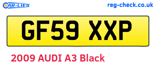 GF59XXP are the vehicle registration plates.