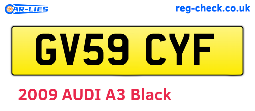 GV59CYF are the vehicle registration plates.