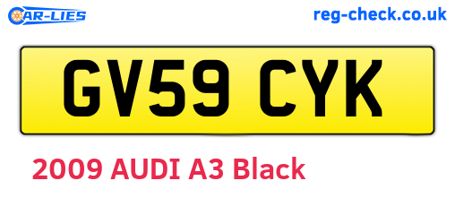 GV59CYK are the vehicle registration plates.