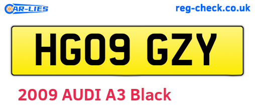 HG09GZY are the vehicle registration plates.