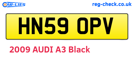 HN59OPV are the vehicle registration plates.