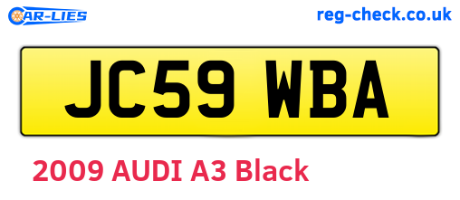 JC59WBA are the vehicle registration plates.