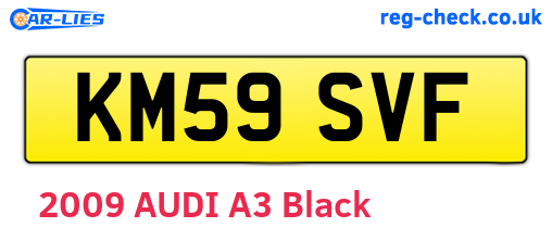 KM59SVF are the vehicle registration plates.