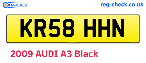 KR58HHN are the vehicle registration plates.