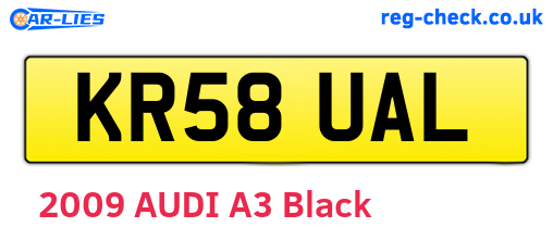 KR58UAL are the vehicle registration plates.