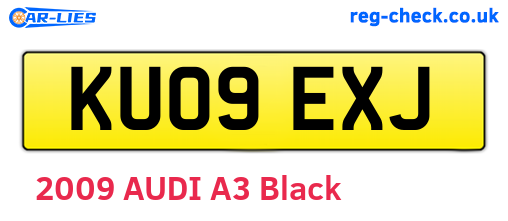 KU09EXJ are the vehicle registration plates.